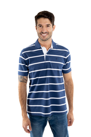 Polo Listrada Azul