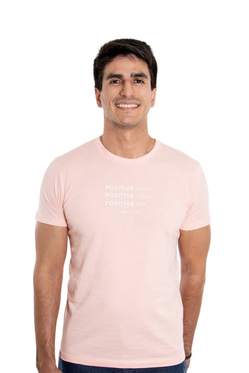 Camiseta Rosa Slim Positive