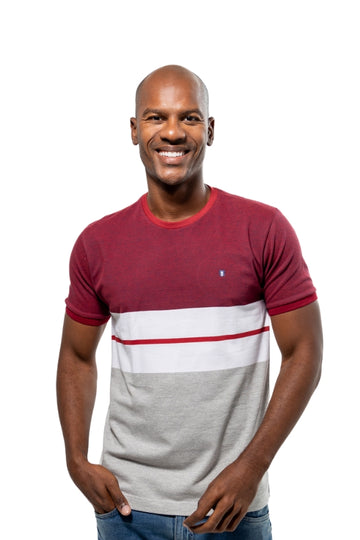 Camiseta Listrada Vermelha