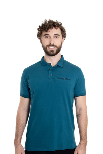 Polo Cotton Golden Petróleo