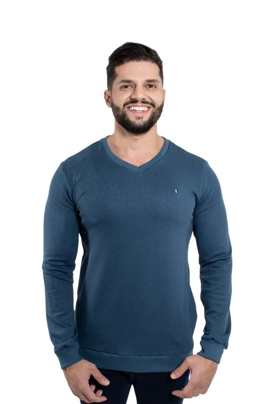 Looks masculinos com roupa azul - Melhores opções