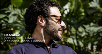 Descubra: polo interlock PIMA e chinelos Special Edition