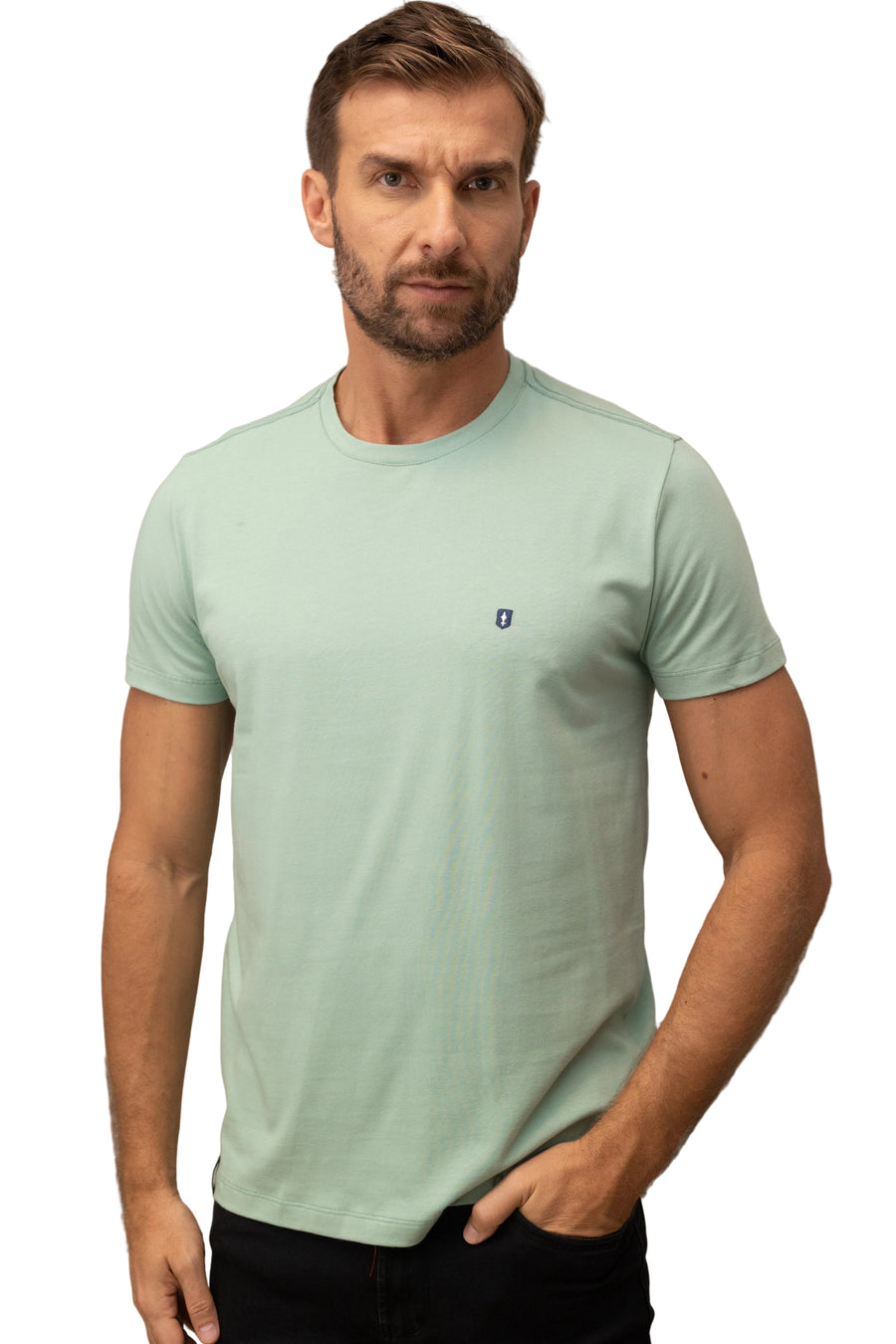 Camiseta Essencial Premium masculina verde-menta da Casa Prado