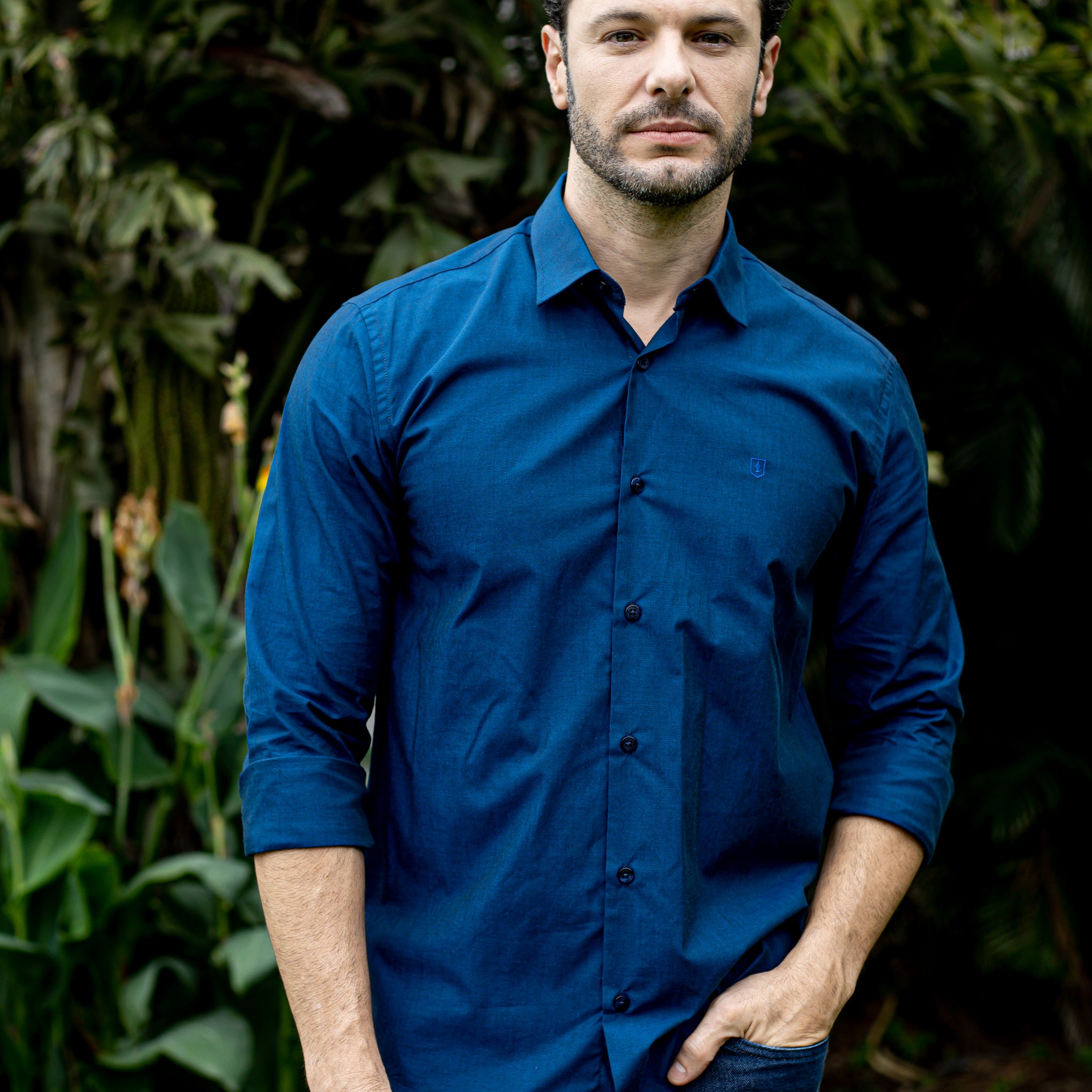 Camisa ML Regular Marinho