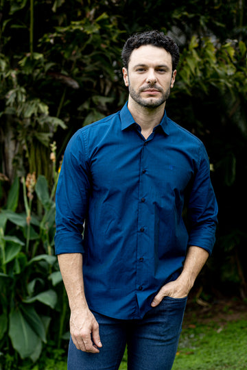 Camisa ML Regular Marinho