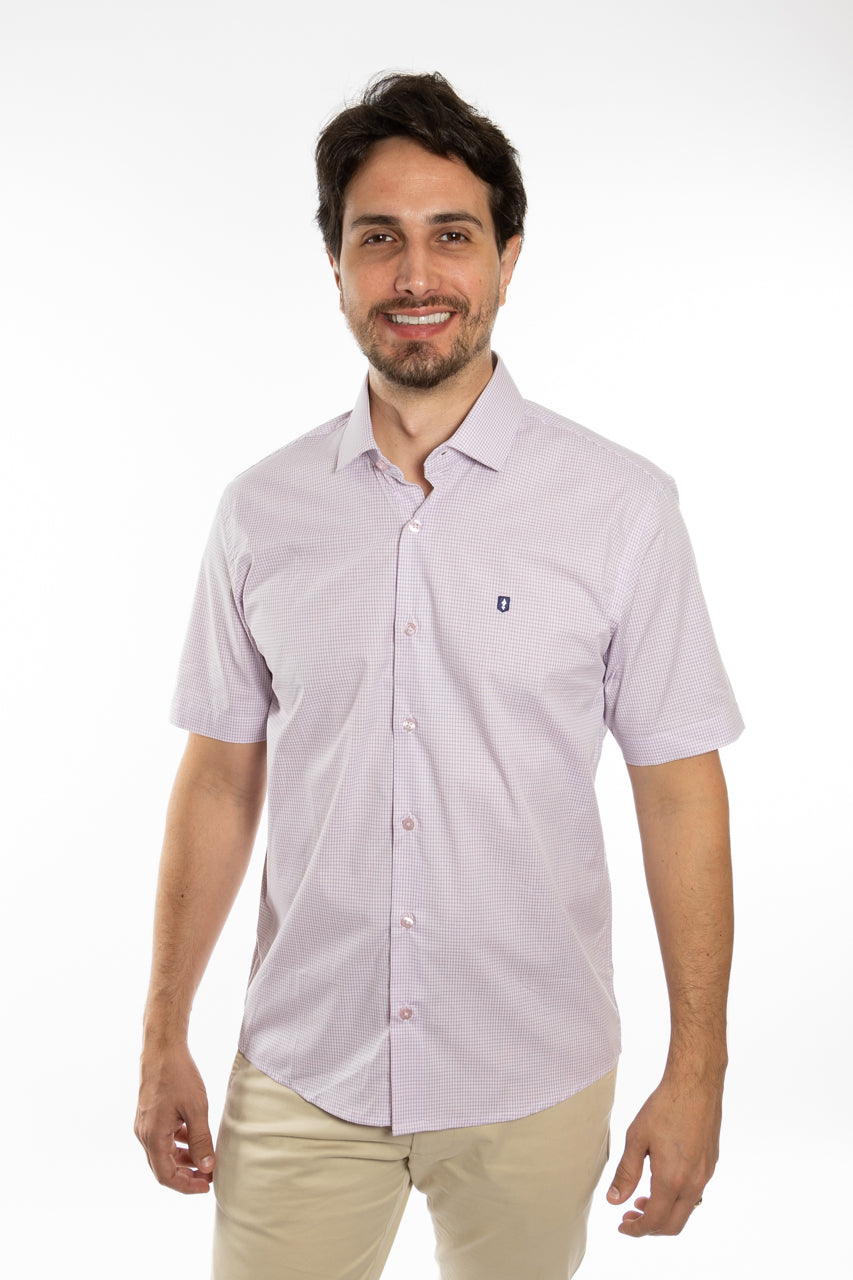 Camisa MC Slim Fit Quadriculada