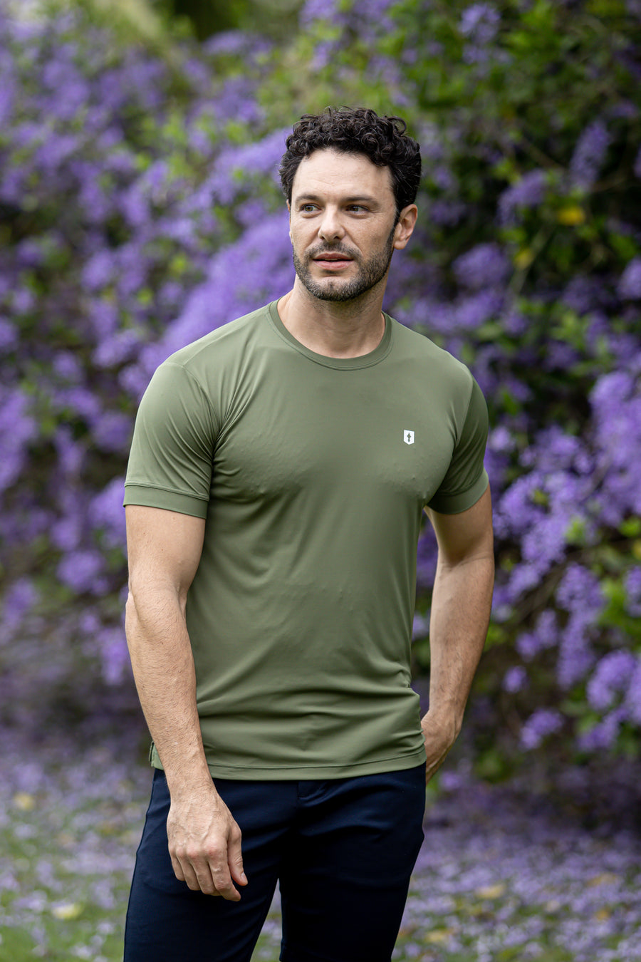 Camiseta Dry Fit Lisa masculina verde da Casa Prado