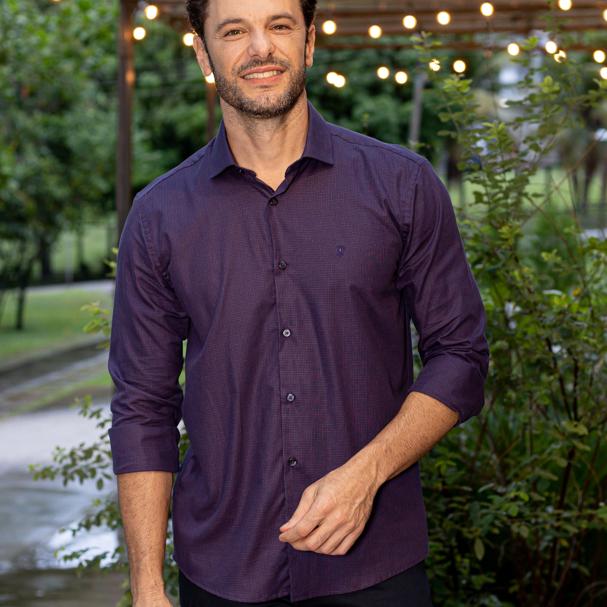 Camisa ML Xadrez Roxo