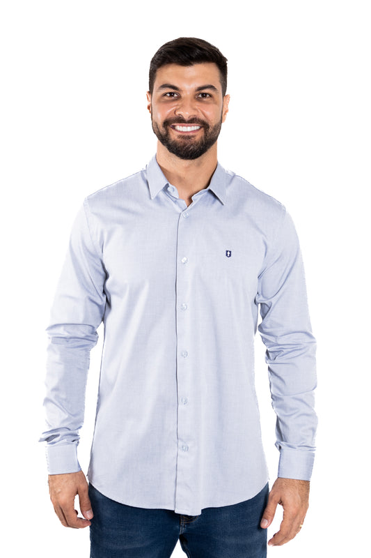 Camisa ML Slim Azul Claro