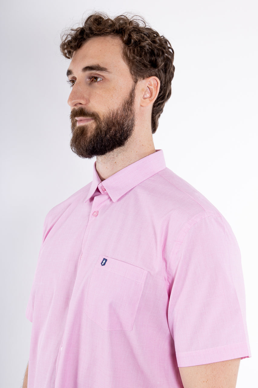Camisa MC Rosa Classic Fit