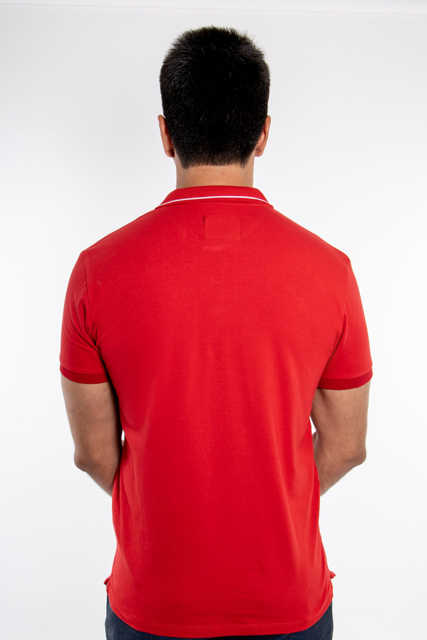 Polo Slim Cotton Carmin