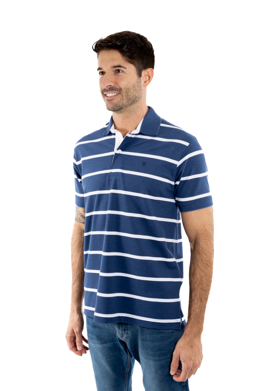 Polo Listrada Azul
