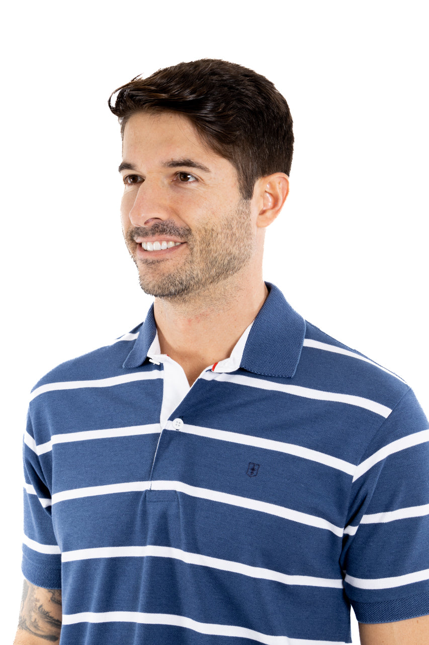 Polo Listrada Azul