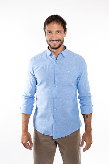 Camisa Linho Azul