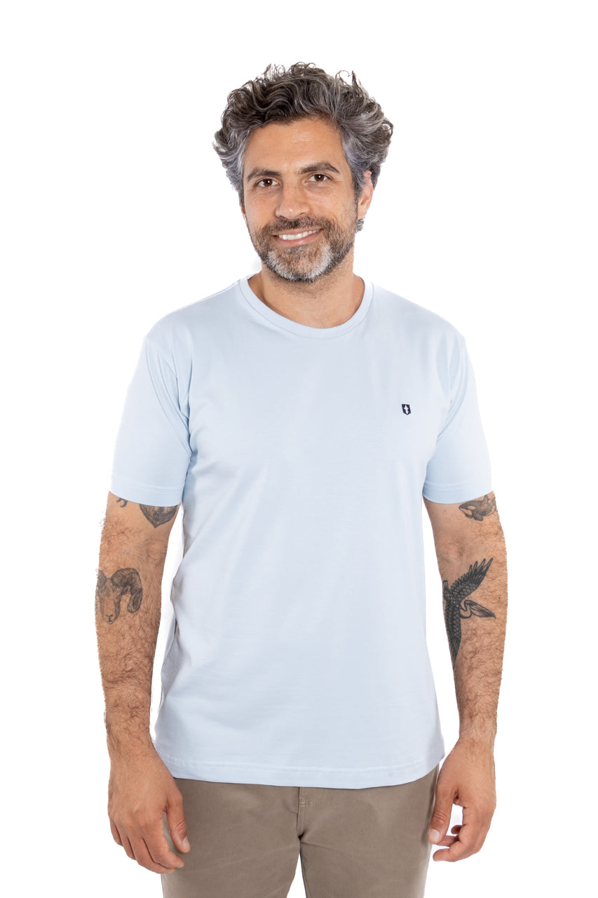 Camiseta Azul Bebê Pima