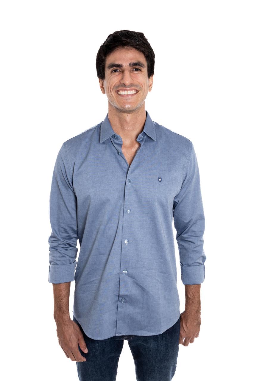 Camisa Regular Azul