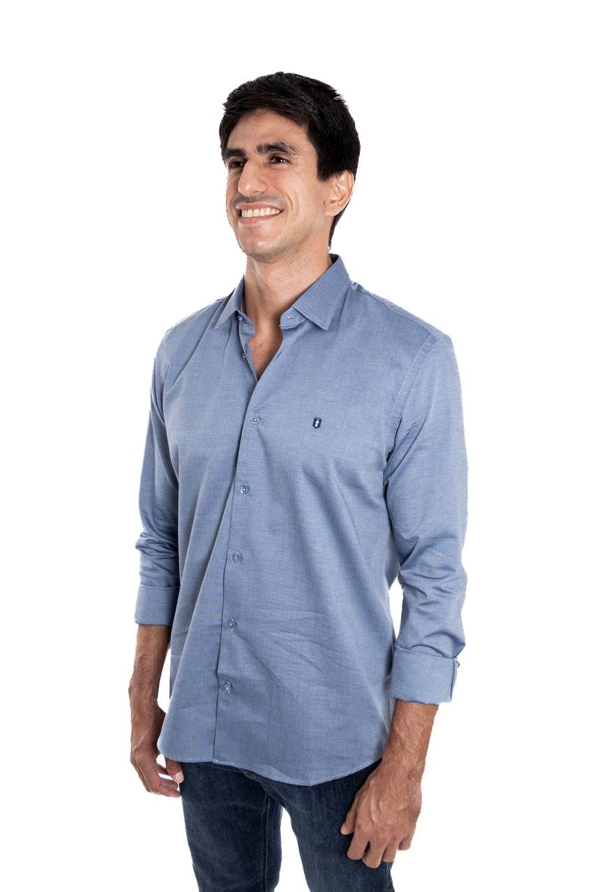 Camisa Regular Azul