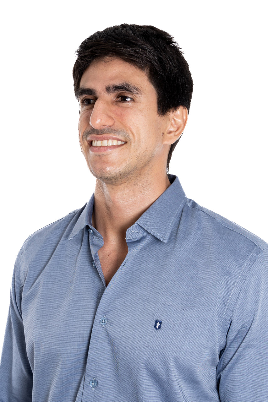 Camisa Regular Azul