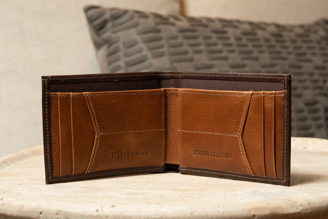 Carteira De Couro Café