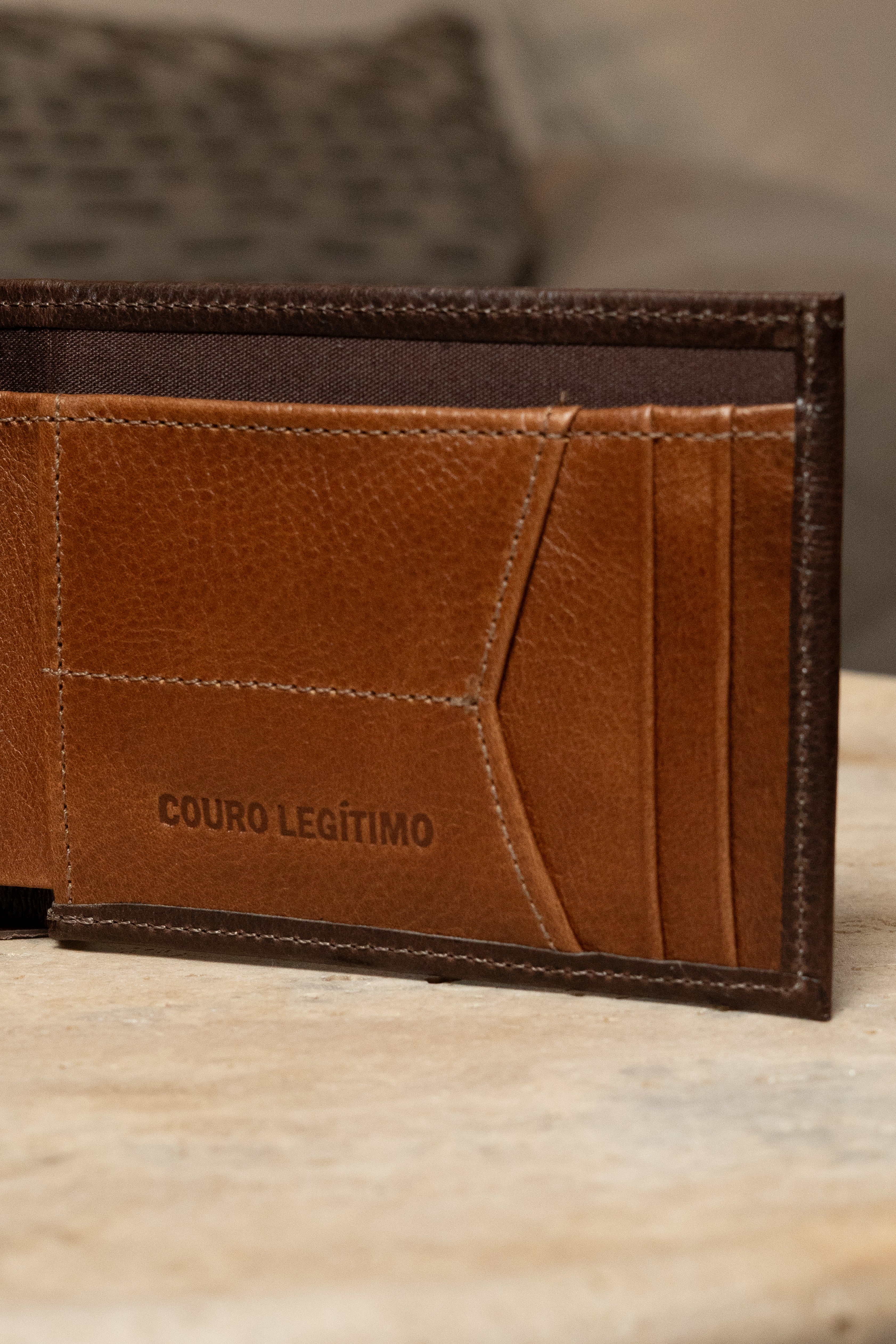 Carteira De Couro Café