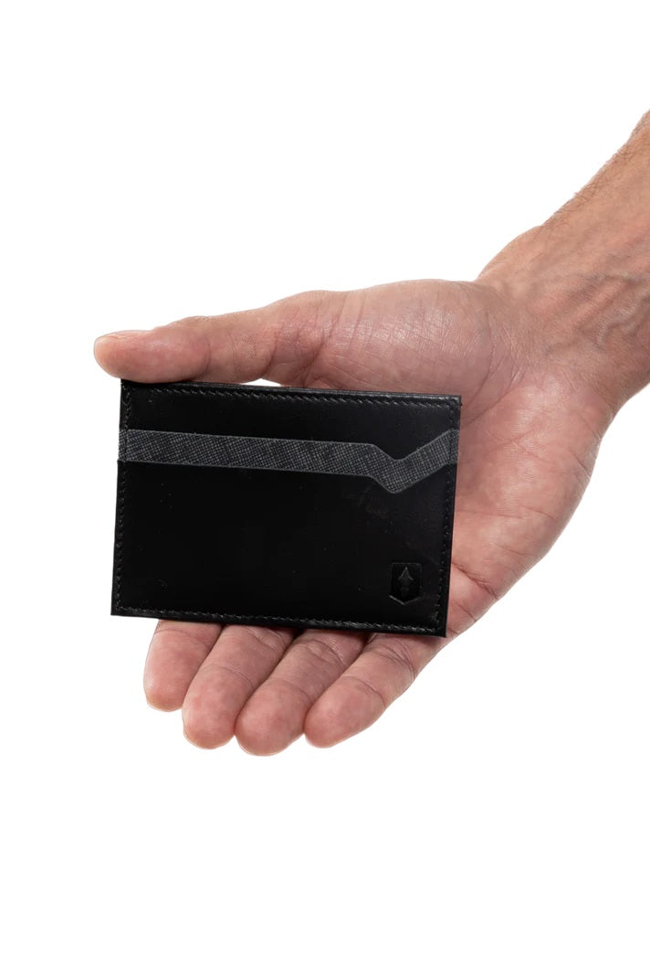Porta Cartão Couro Preto